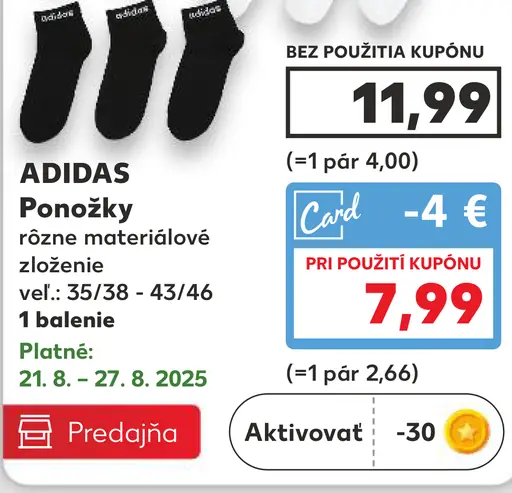 Adidas Ponožky