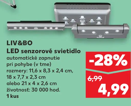 LIV&BO LED senzorové svietidlo rôzne druhy