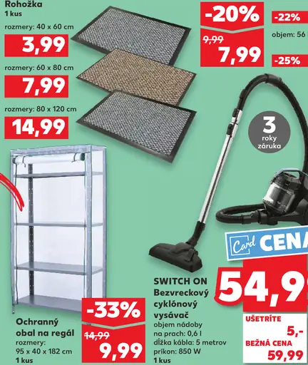 Switch On Bezvreckový cyklónový vysávač