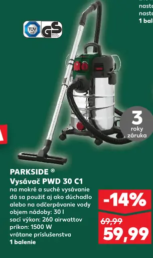 Parkside Vysávač PWD 25 C4