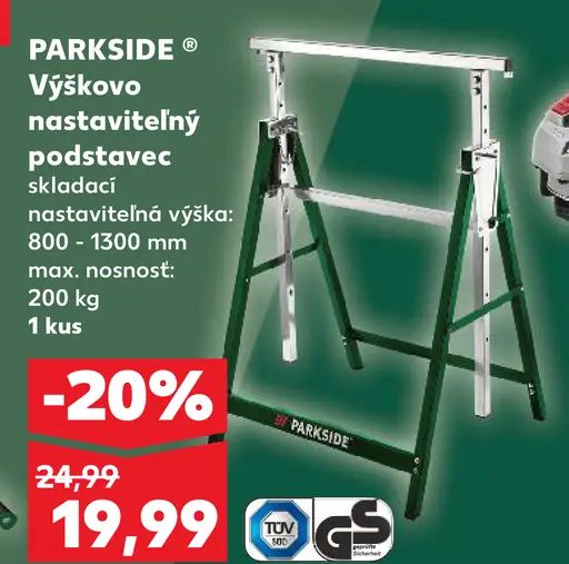 Parkside Výškovo nastaviteľný stojan