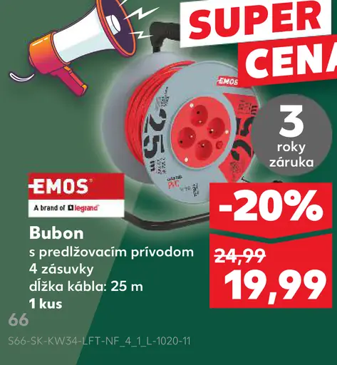 Emos Bubon s predlžovacím prívodom
