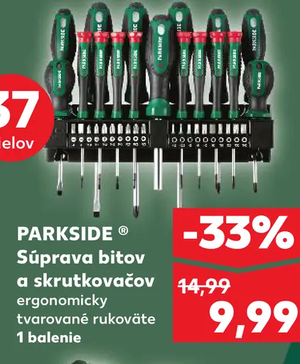 Parkside Súprava vrtákov a bitov