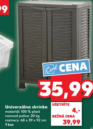Univerzálna skriňa plastová