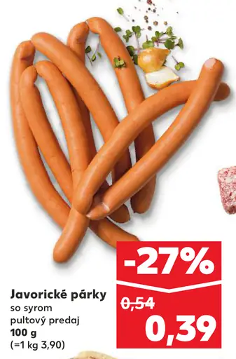 Javornické párky so syrom