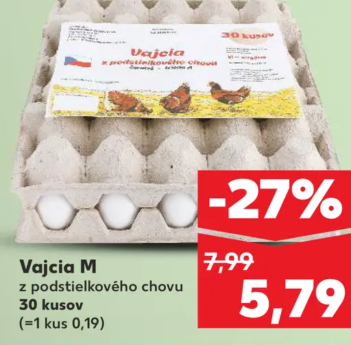 K-Classic Vajcia M z podstielkového chovu