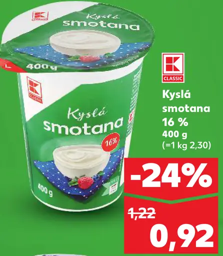 K-Classic Kyslá smotana 16%