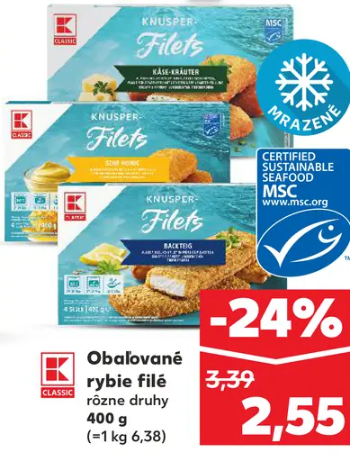 K-Classic Obalované rybie filé