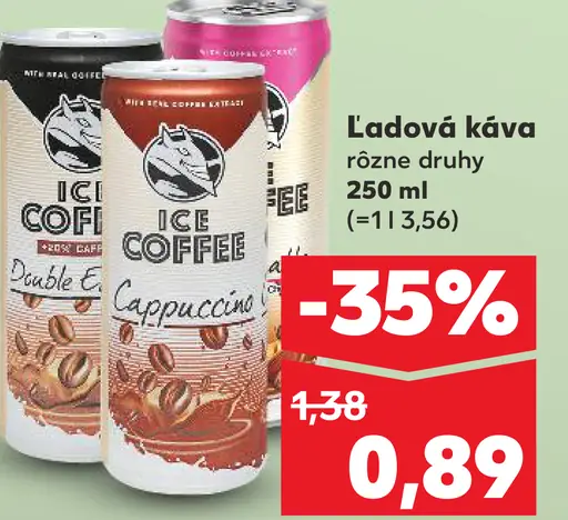 Ice Coffee Latte Cappuccino rôzne druhy plechovka