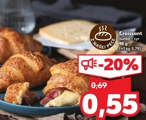 Croissant šunka - syr