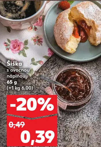 Šiška s ovocnou náplňou