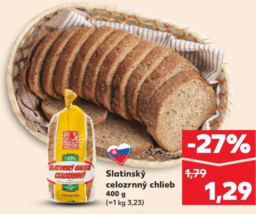 Slatinský celozrnný chlieb