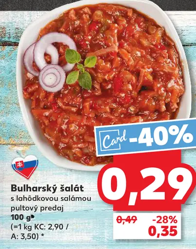 Bulharský šalát s lahôdkovou salámou