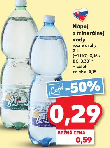Baldi Nápoj z minerálnej vody rôzne druhy