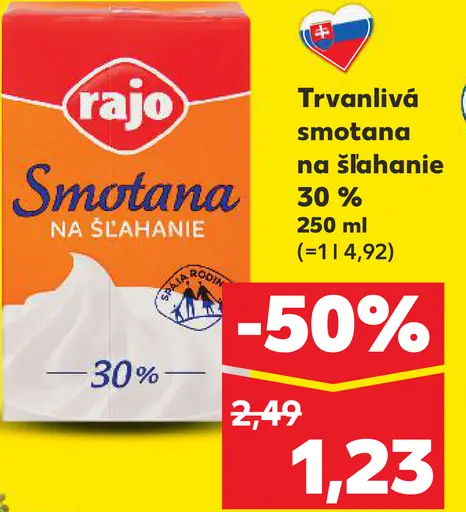 Rajo smotana na šľahanie
