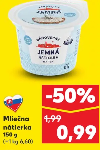 Bánovecká Mliečna nátierka