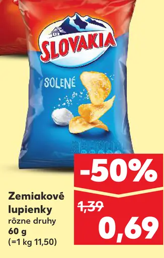 Slovakia zemiakové lupienky solené
