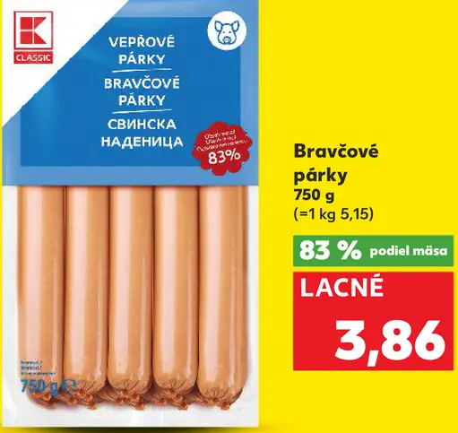 K-Classic Bravčové párky
