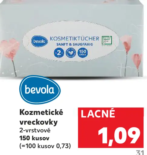 Bevola Kozmetické vreckovky