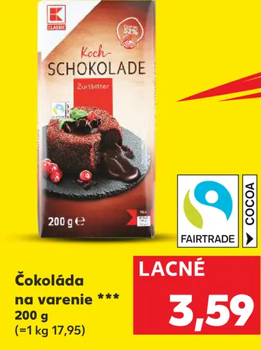 K-Classic Čokoláda na varenie
