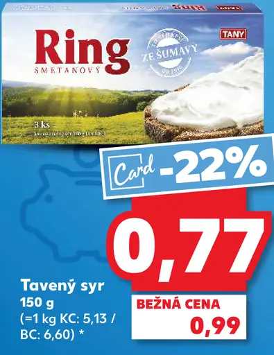 Ring Tavený syr