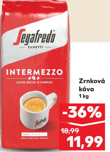 Segafredo Intermezzo zrnková káva