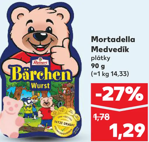 Mortadella Medvedík plátky