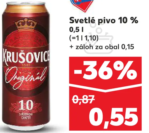 Krušovice Pivo plechovka