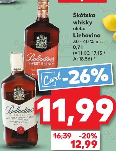 Ballantine's whisky alebo liehovina