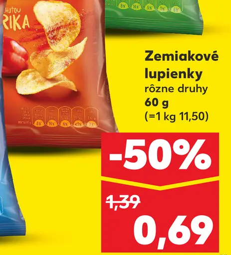 Slovakia zemiakové lupienky solené