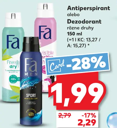 Fa antiperspirant alebo dezodorant