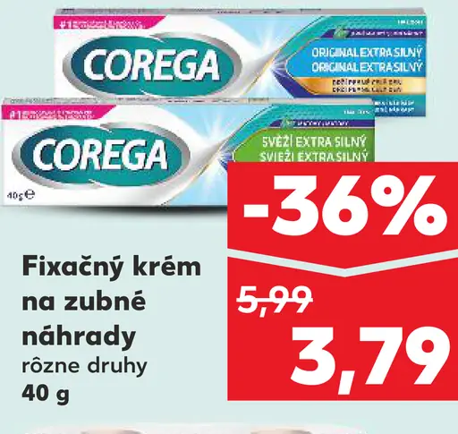 Corega Fixačný krém na zubné náhrady bez príchuti extra silný