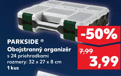 Parkside Obostranný organizér s 24 priehradkami
