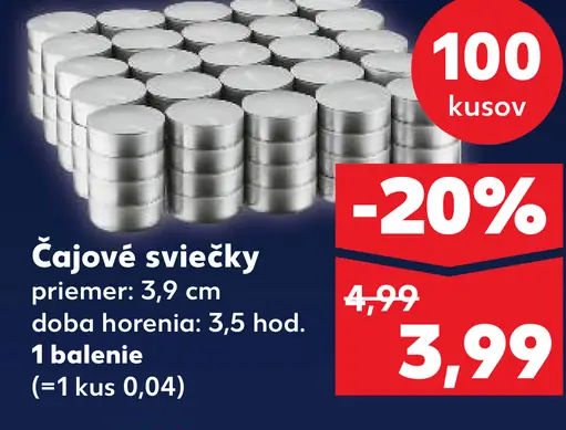 Čajové sviečky
