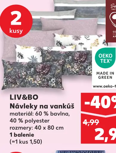 LIV&BO Obliečka na vankúš