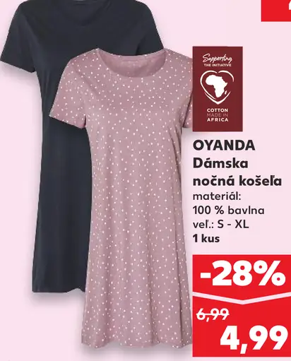 Oyanda Dámska nočná košeľa
