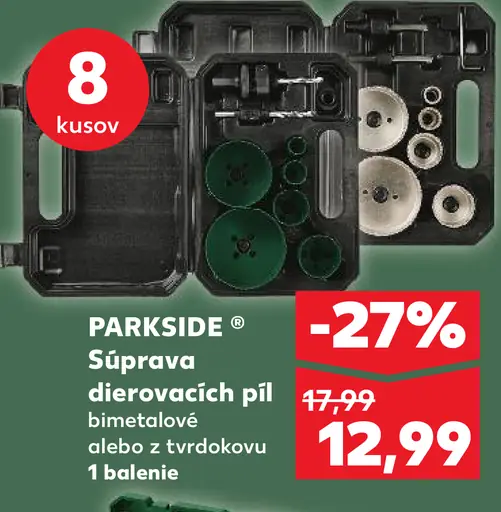 PARKSIDE Súprava dierovacích píl bimetalové alebo z tvrdokovu