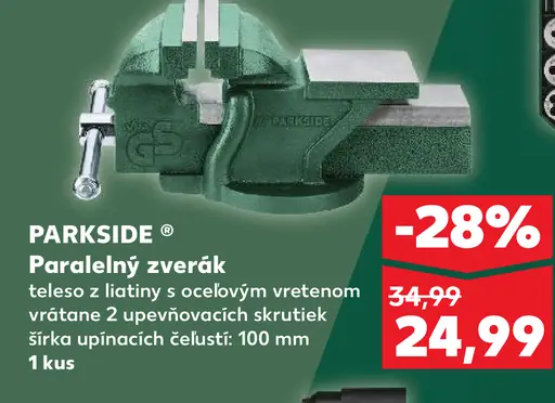 Parkside Paralelný zverák