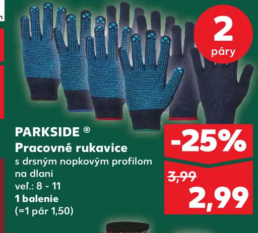 Parkside Pánske pracovné rukavice