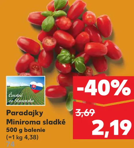 Paradajky Miniorange sladké
