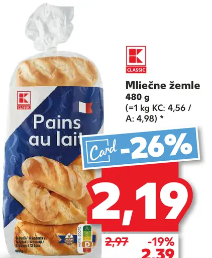 K-Classic Mliečne žemle
