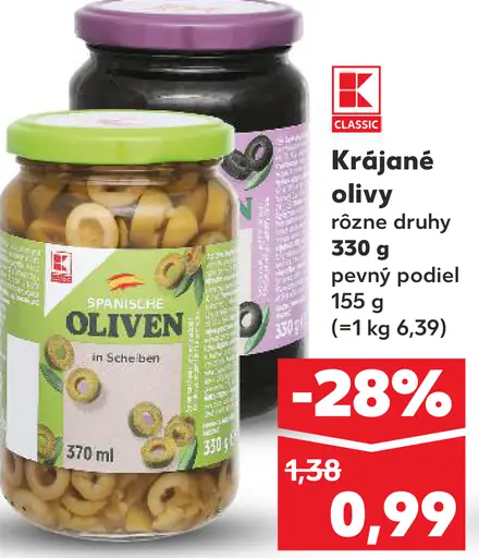 K-Classic Krájané olivy