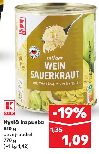 K-Classic Kyslá kapusta