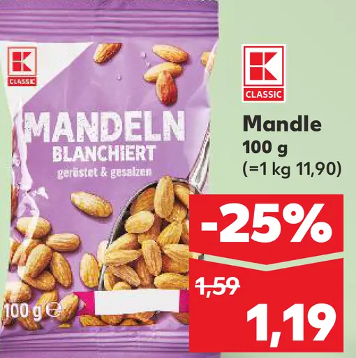 K-Classic Mandle blanšírované