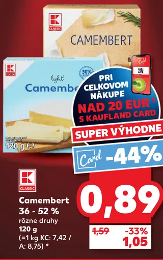 Camembert rôzne druhy
