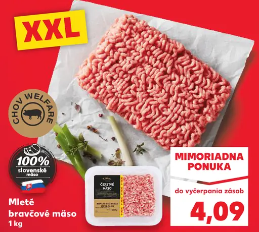 Mleté bravčové mäso XXL