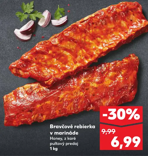 Bravčové rebierka v marináde Honey