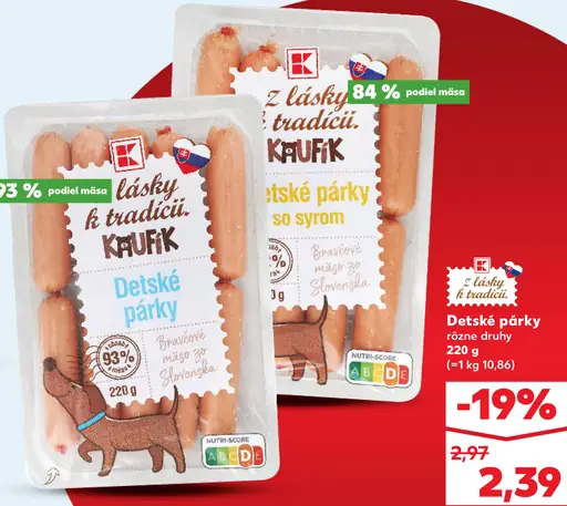 K-Classic Detské párky