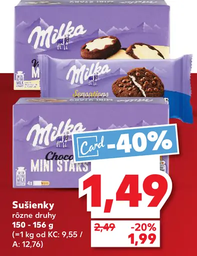 Milka sušienky mini stars
