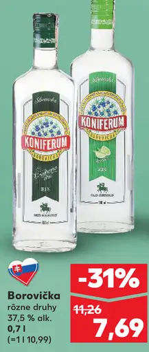 Koniferum borovička rôzne druhy